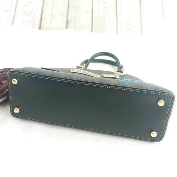 Coach Womens Brown Signature Canvas Ski Patches Double Handles Katy Satc… - Picture 4 of 13